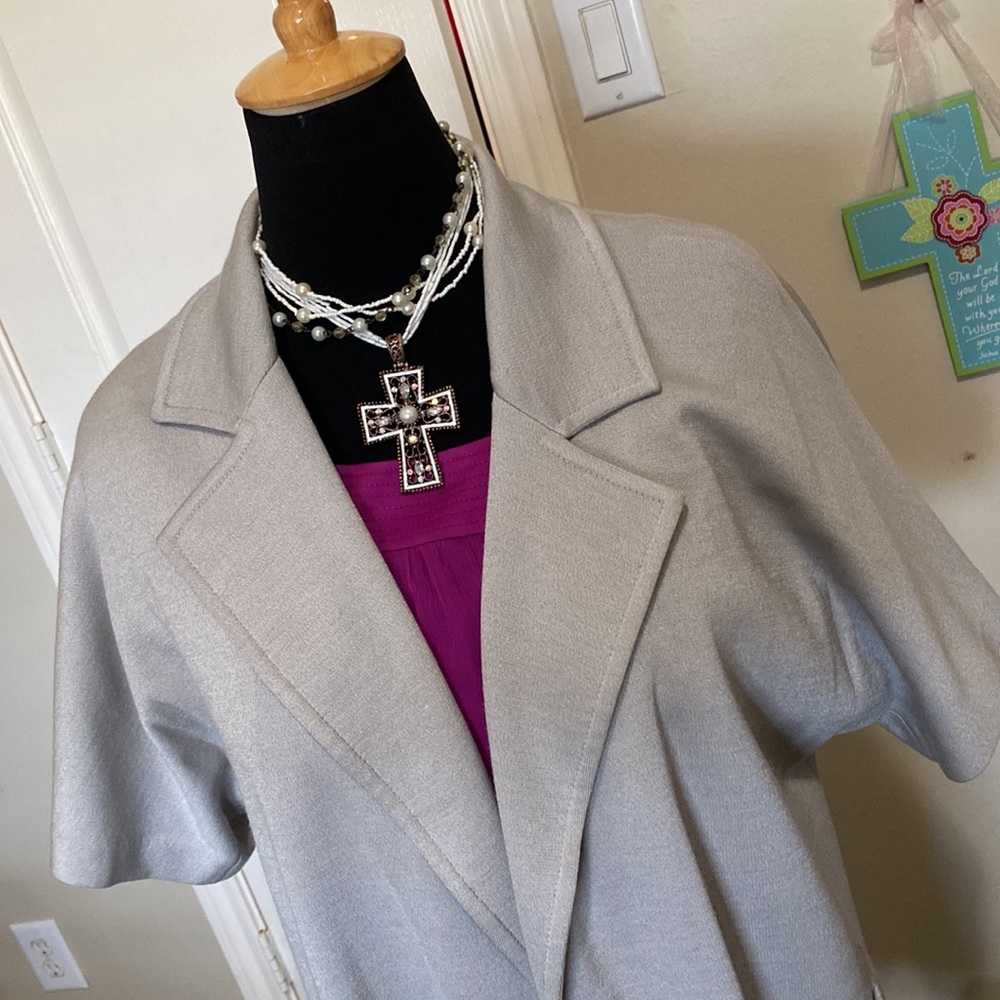 Soft Gray St. John Knit Jacket. - image 3
